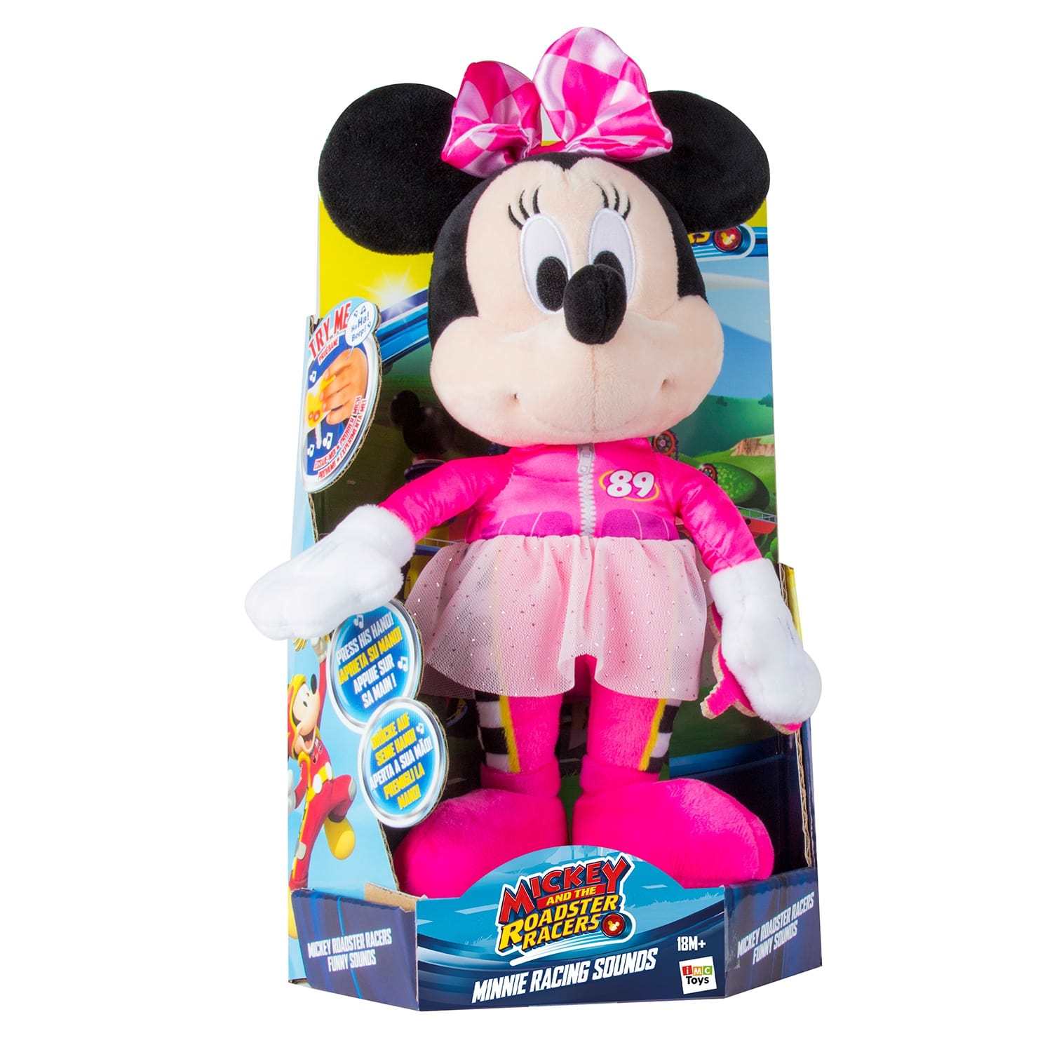 

Мягкая игрушка Disney Весёлые гонки Минни Маус (35 см, звуки, музыка) 183940