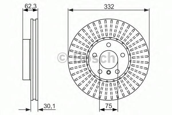 

Диск Торм Первент332Х30 5 Отв BOSCH 0986479624