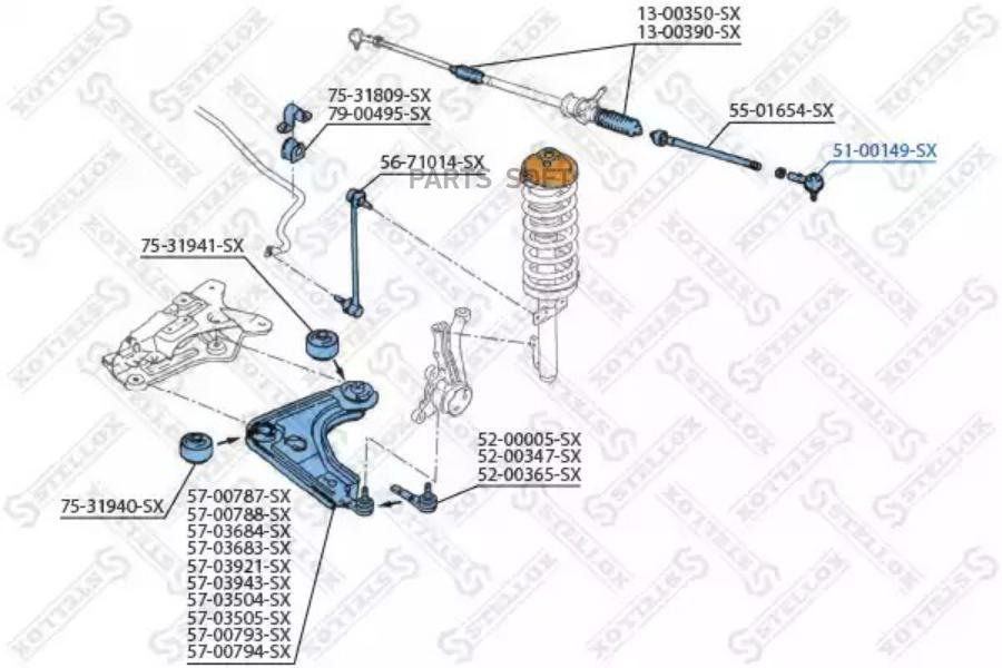 

STELLOX Наконечник рулевой STELLOX 5100149sx