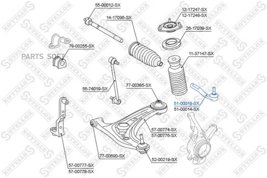 

STELLOX Наконечник рулевой STELLOX 5100018sx