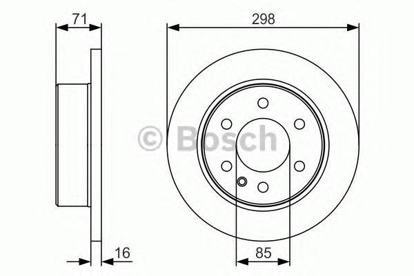 

Тормозной диск Bosch задний 298x16,3 мм 6 отверстий 0986479s05