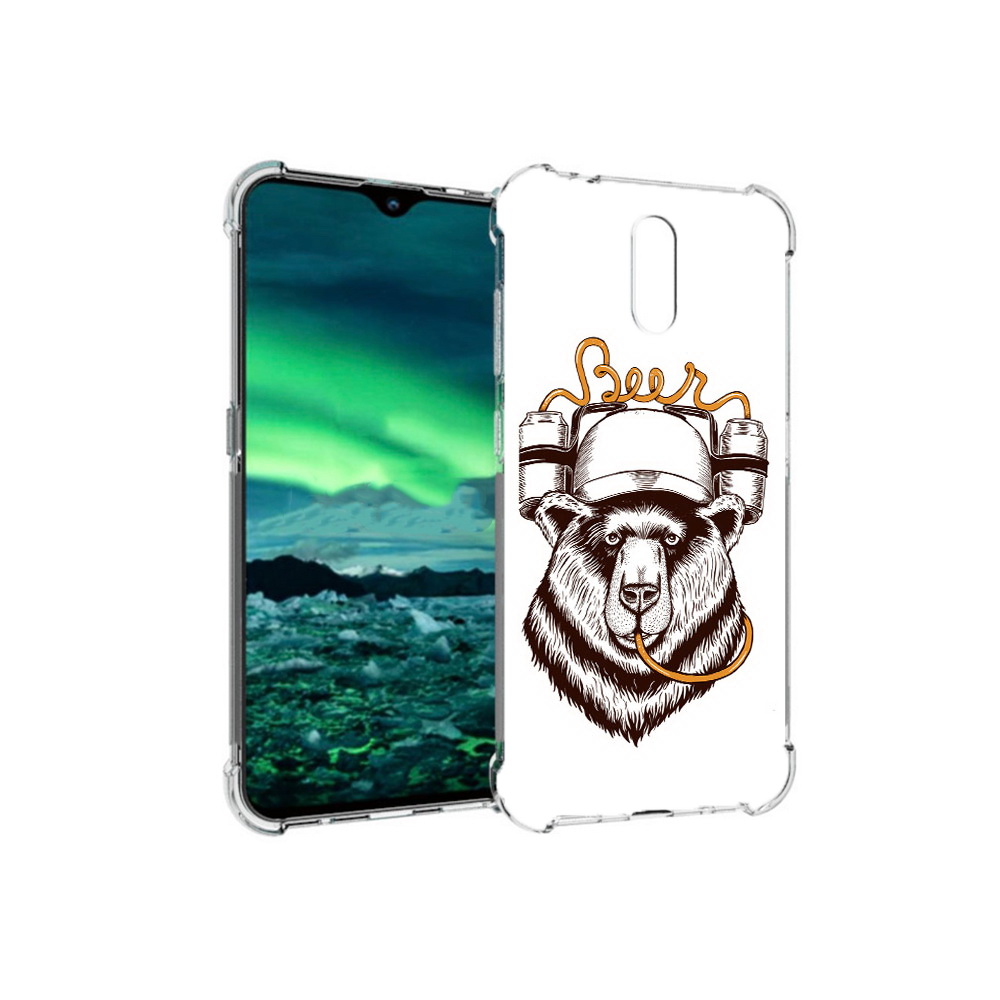

Чехол MyPads Tocco для Nokia 2.3 пивной медведь (PT142254.97.538), Прозрачный, Tocco