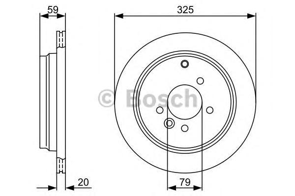 

Тормозной диск Bosch задний 325x20 мм 5 отверстий 986479375