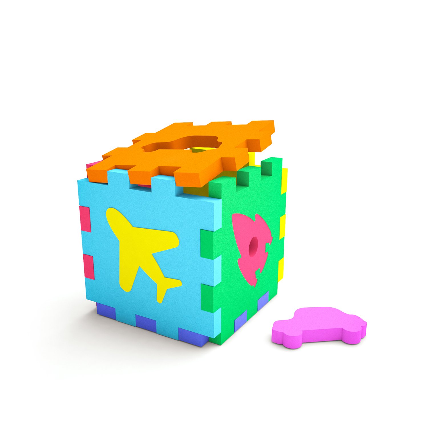 Сортер El'Basco Развивающая игра Кубик-сортер Транспорт 14001, 14-003 кубик eva сортер для мальчиков