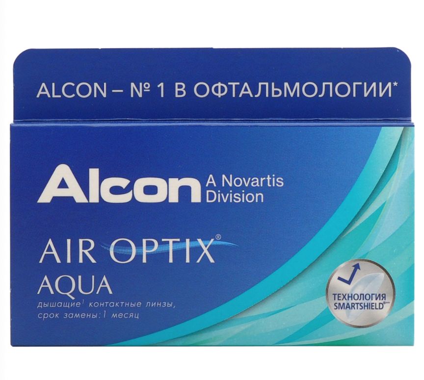 Купить Aqua 6 линз + ReNu, Air Optix Aqua (6 линз) + ReNu 360 мл.(8.6, -9.00)