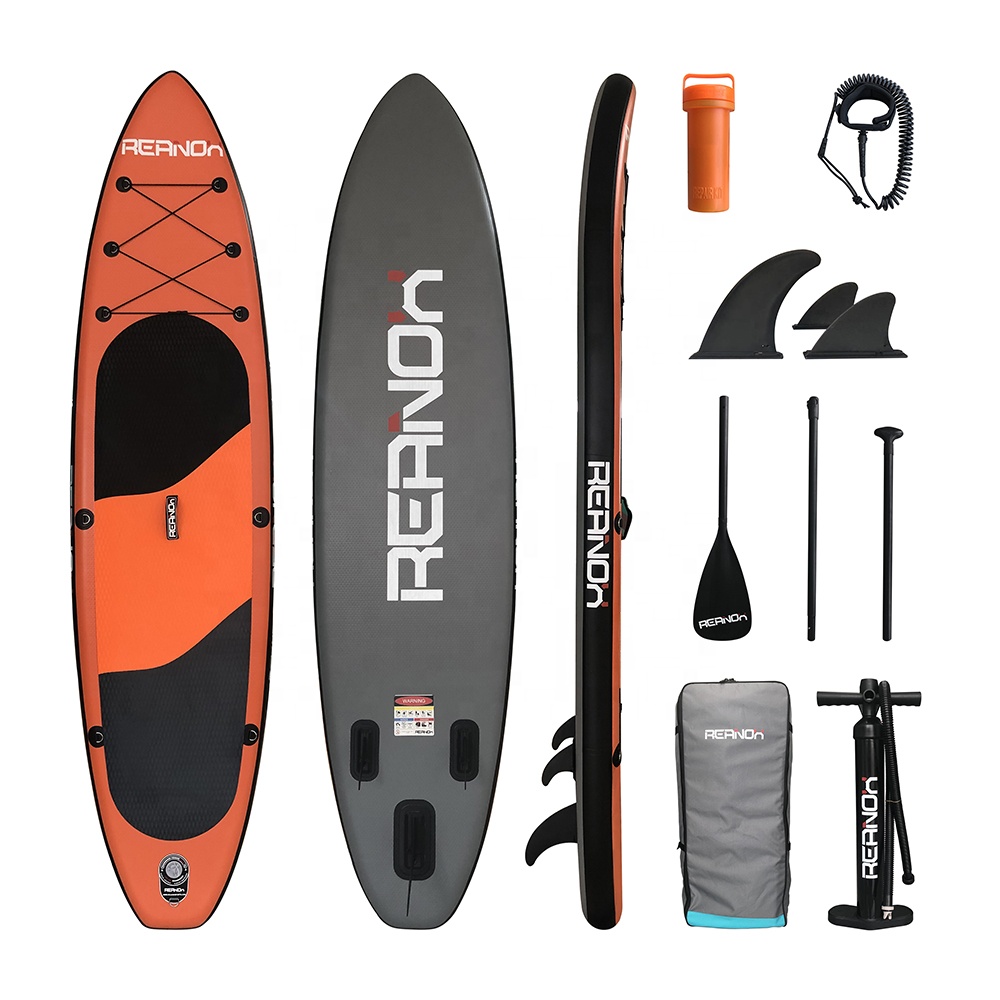 фото Sup board reanox graphite 10.6 (320x76x16 см) + рюкзак, весло, насос и страховочный лиш