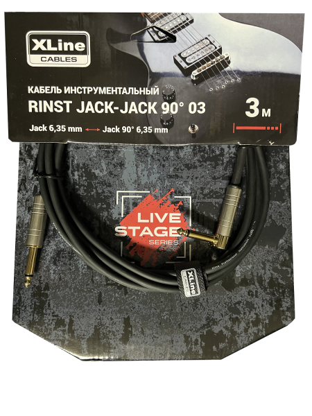 

Кабель Xline Cables RINST JACK-Jack 9003 Jack - Jack 90, 3м, Черный, 523687