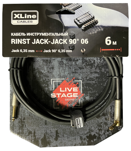 Кабель Xline Cables RINST JACK-Jack 9006 Jack - Jack 90, 6м 523686 черный