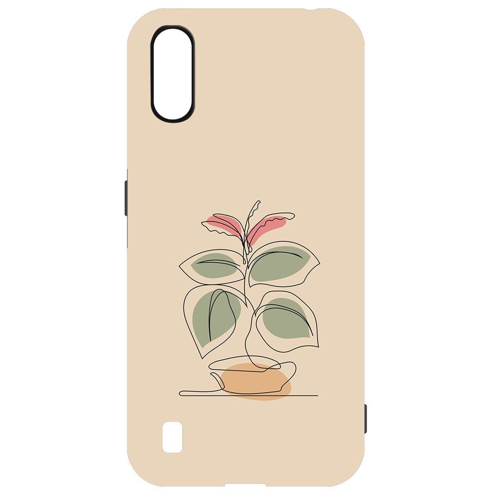 

Чехол-накладка Krutoff Soft Case Цветок для Samsung Galaxy A01 (A015) черный