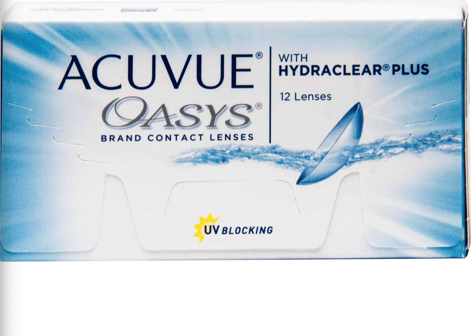 Купить Oasys 12 линз + One Step, Acuvue Oasys (12 линз) + One Step 360 мл.(8.4, -2.25)