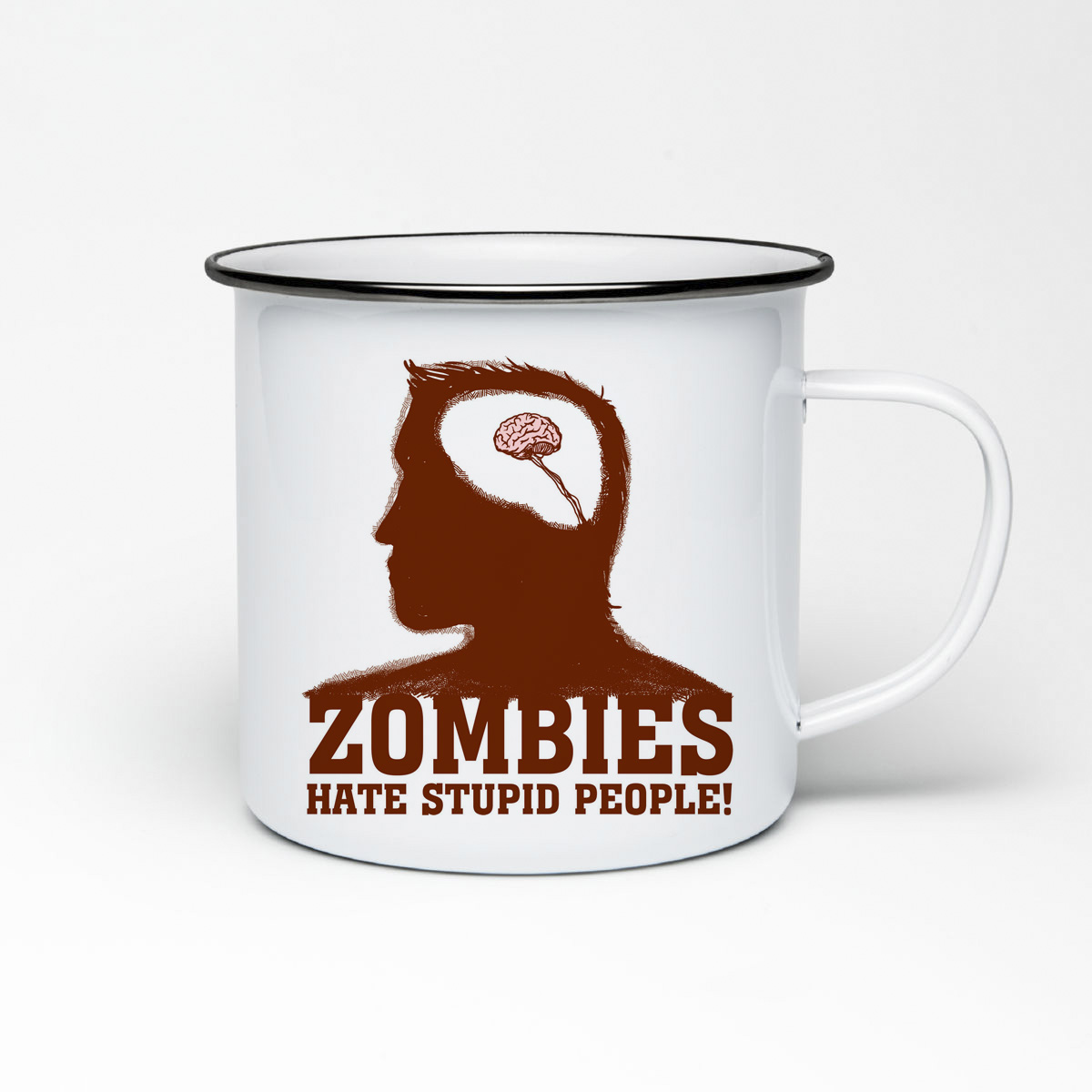 

Кружка металлическая CoolPodarok Прикол. Мозг Zombies...