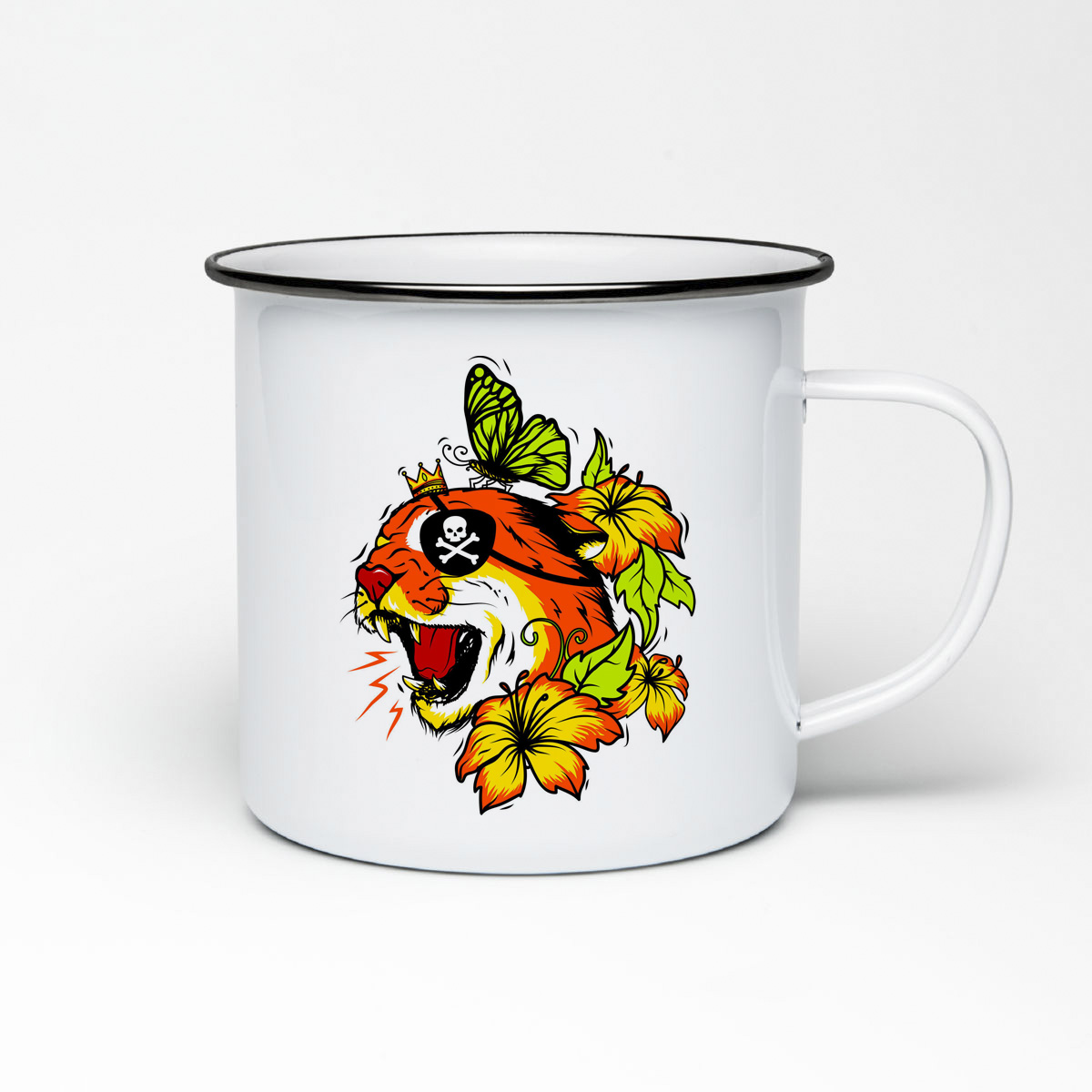 

Кружка металлическая CoolPodarok Иллюстрация. Тигр в повязке