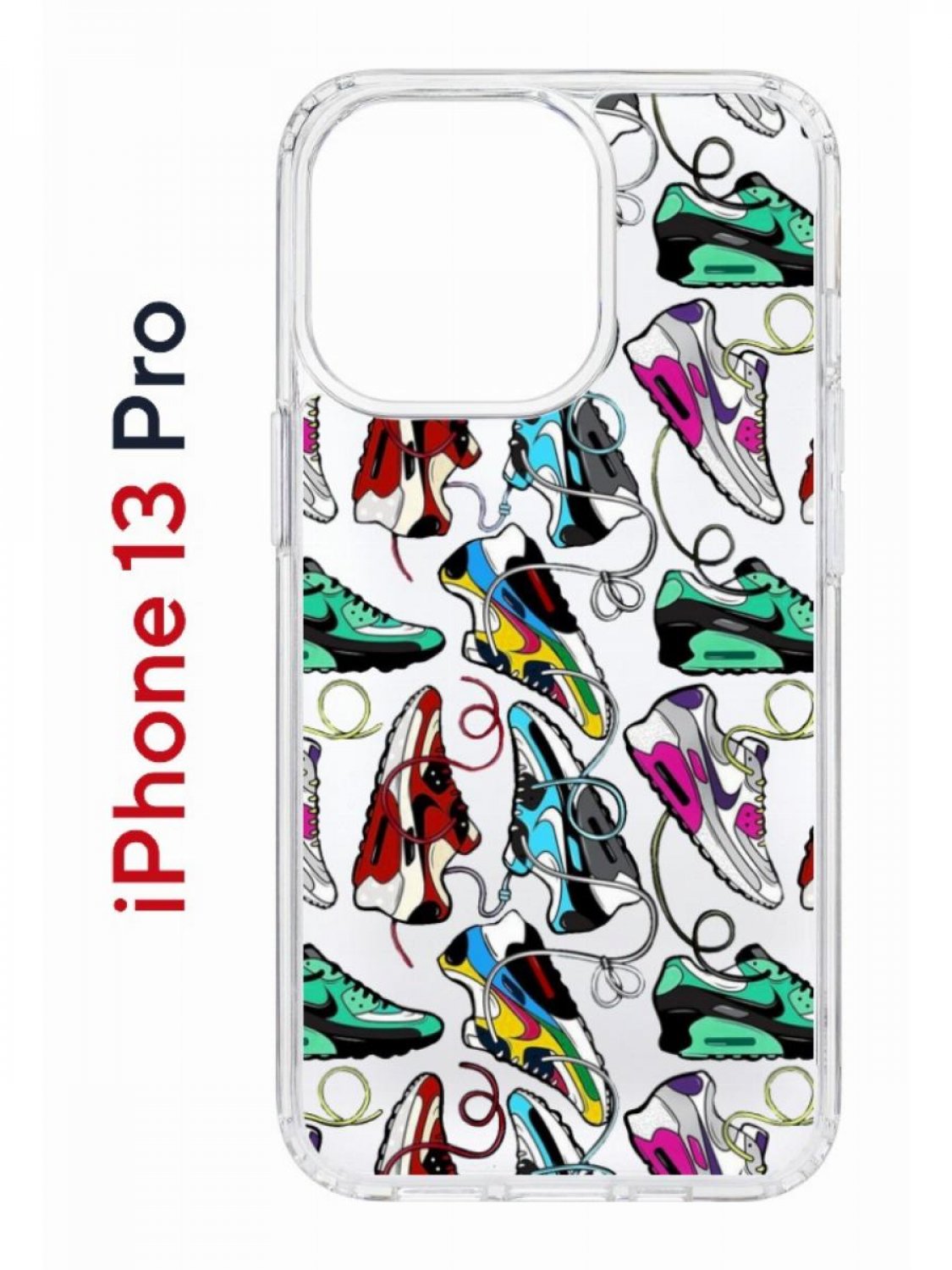 Чехол на iPhone 13 Pro с принтом Kruche Print Кроссы Nike Air Max, бампер с защитой камеры