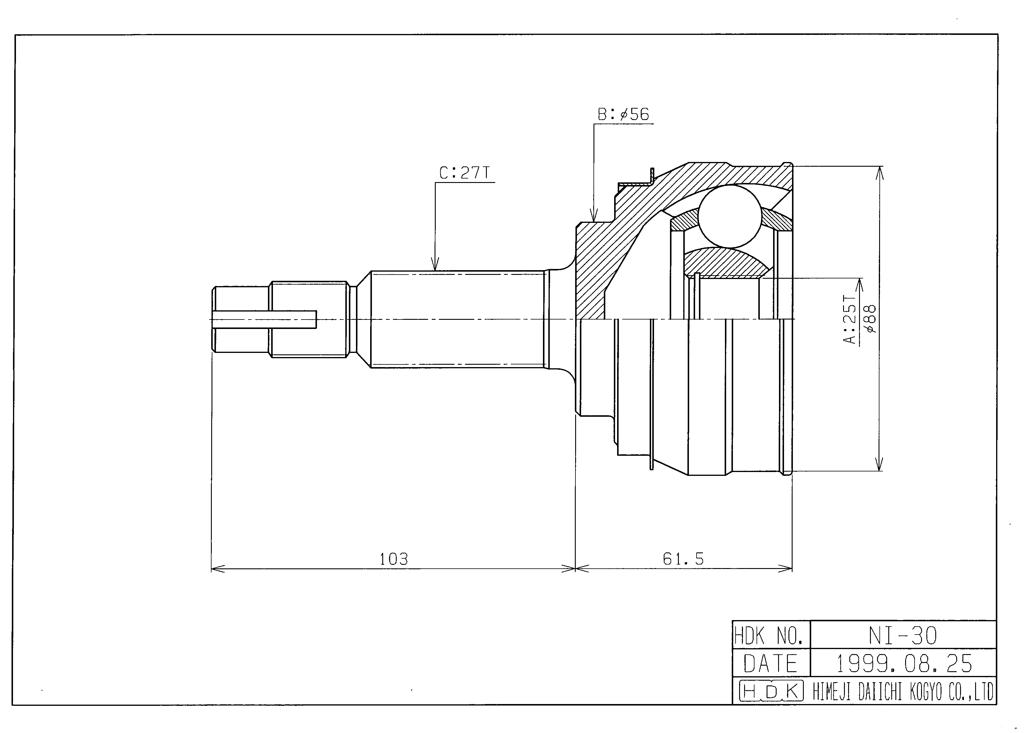 HDK Шрус NI-030