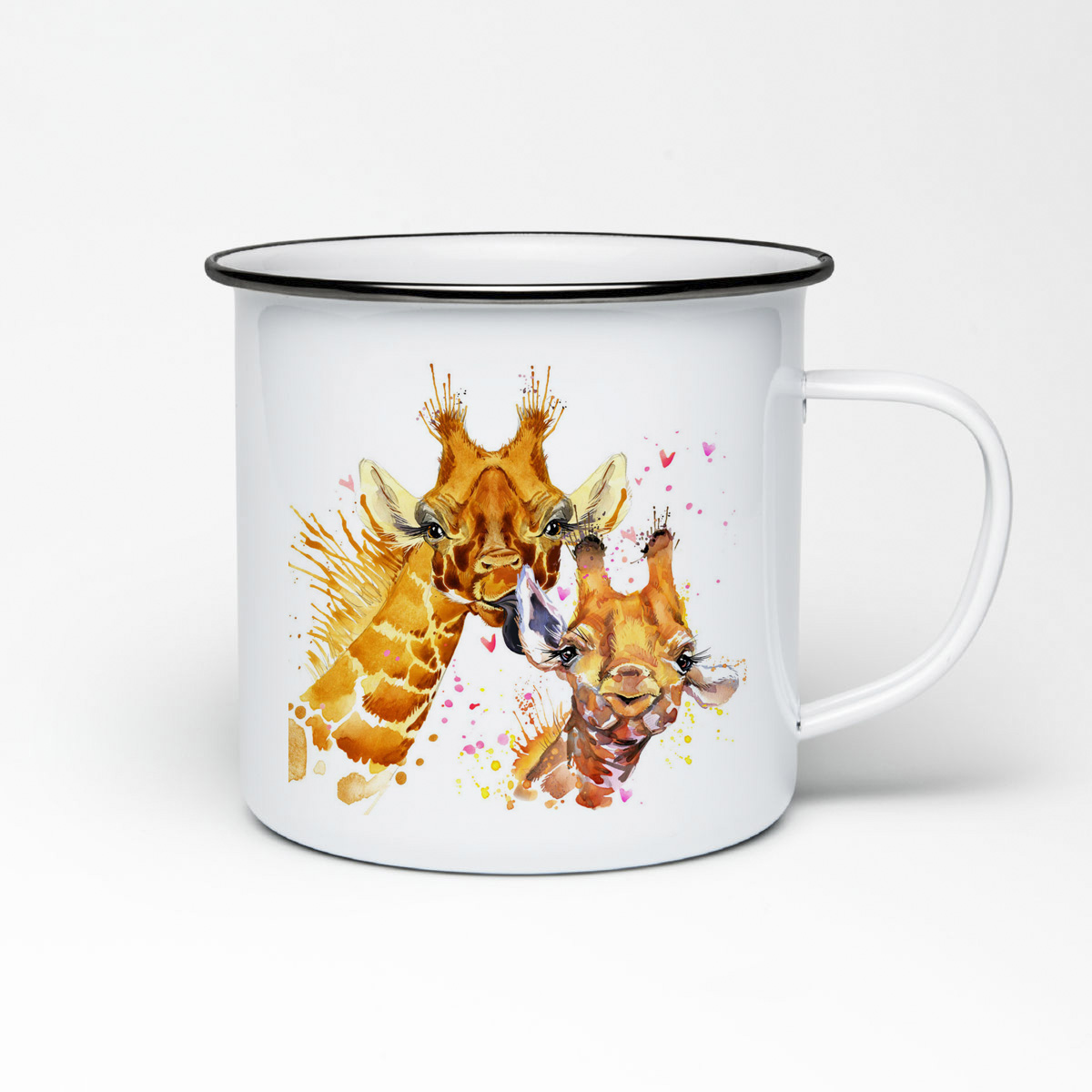 

Кружка металлическая CoolPodarok Краски. Два жирафа