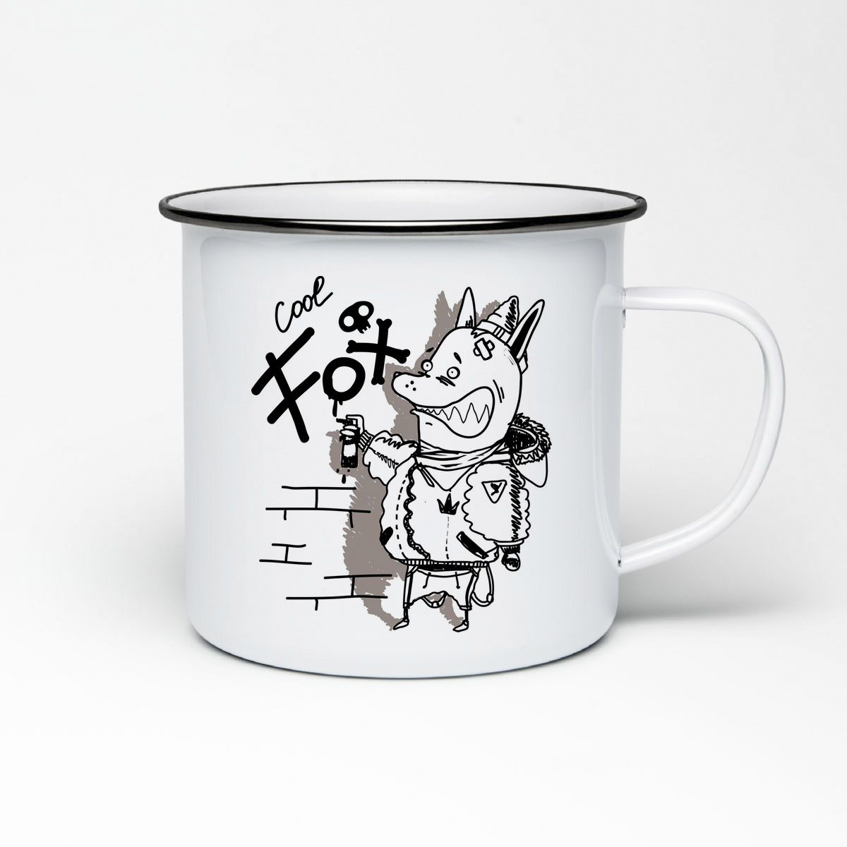 

Кружка металлическая CoolPodarok Прикол. Cool fox
