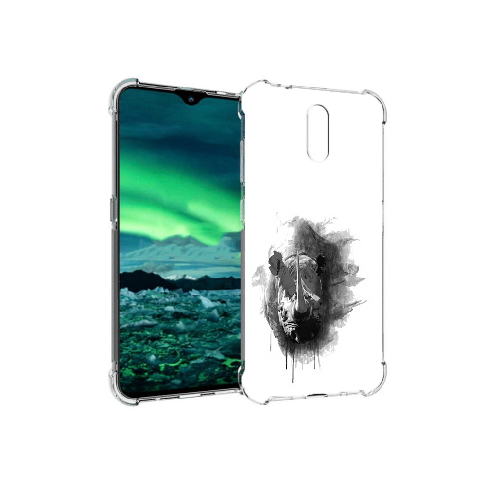 

Чехол MyPads Tocco для Nokia 2.3 носорог (PT142254.97.523), Прозрачный, Tocco