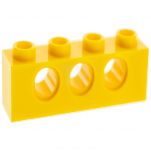 

Деталь LEGO 370124 TECHNIC Кирпичик 1X4, R4,9 желтый 50 шт.