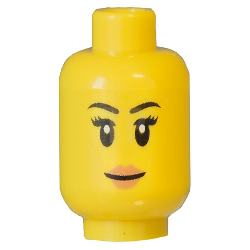 

Деталь LEGO 6100203 Минифигурка, голова женщины с черными тонкими бровями, ресницами