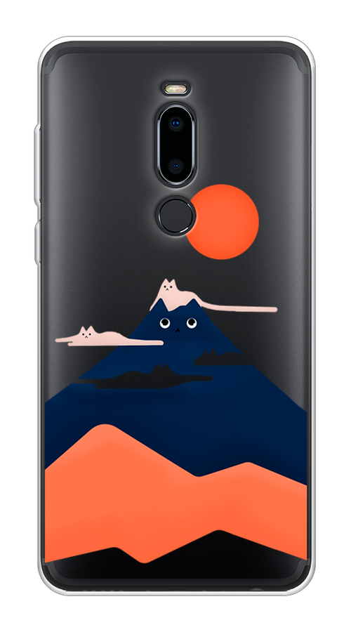 

Чехол на Meizu M8 "Кот-гора", Черный;оранжевый, 73150-4