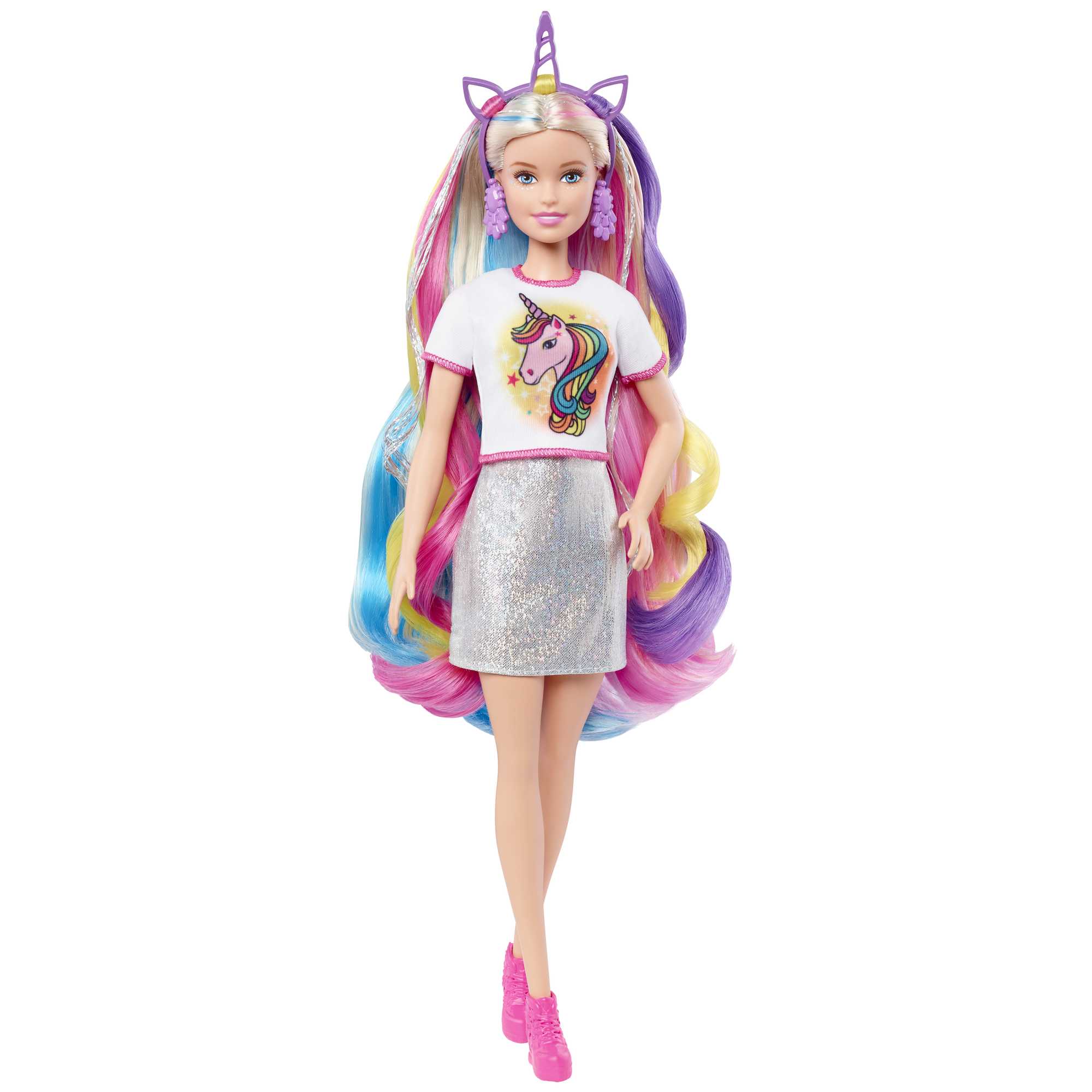 Кукла Барби Barbie Радужные волосы GHN04 кукла барби 70 см barbie стильная подружка черные волосы