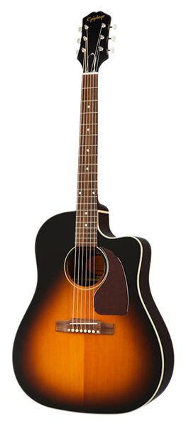 Электроакустическая гитара Epiphone J-45 EC Aged Vintage Sunburst