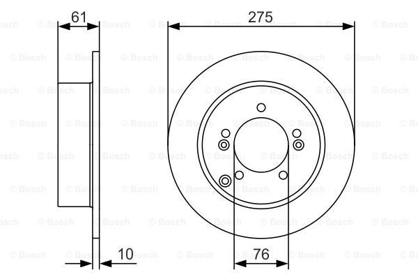 

0 986 479 525_Диск Тормозной Задний Кiа Саrеns 1.6/2.0I/Сrdi 02> BOSCH 0986479525