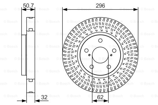 

Диск Тормозной Передн, Lехus/Тоyота Gs350, Is250, Маrк Х BOSCH 0986479t37