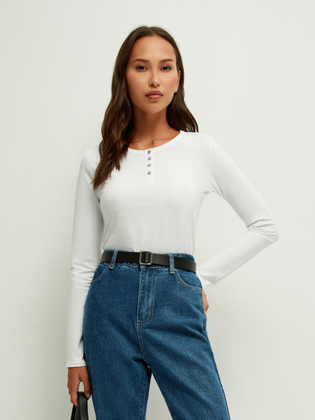 

Лонгслив женский ZARINA 2163527454 белый XS, 2163527454