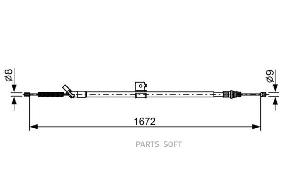 

BOSCH Трос ручника BOSCH 1987482630