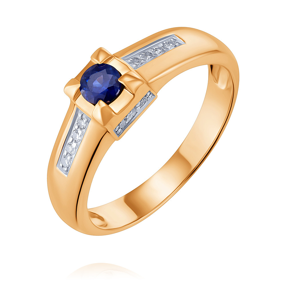 

Кольцо из красного золота с бриллиантом/сапфиром р.  ADAMAS 14037613/01-А50Д-432, 14037613/01-А50Д-432