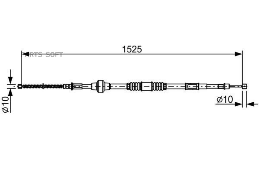 BOSCH Трос ручника BOSCH 1987482534