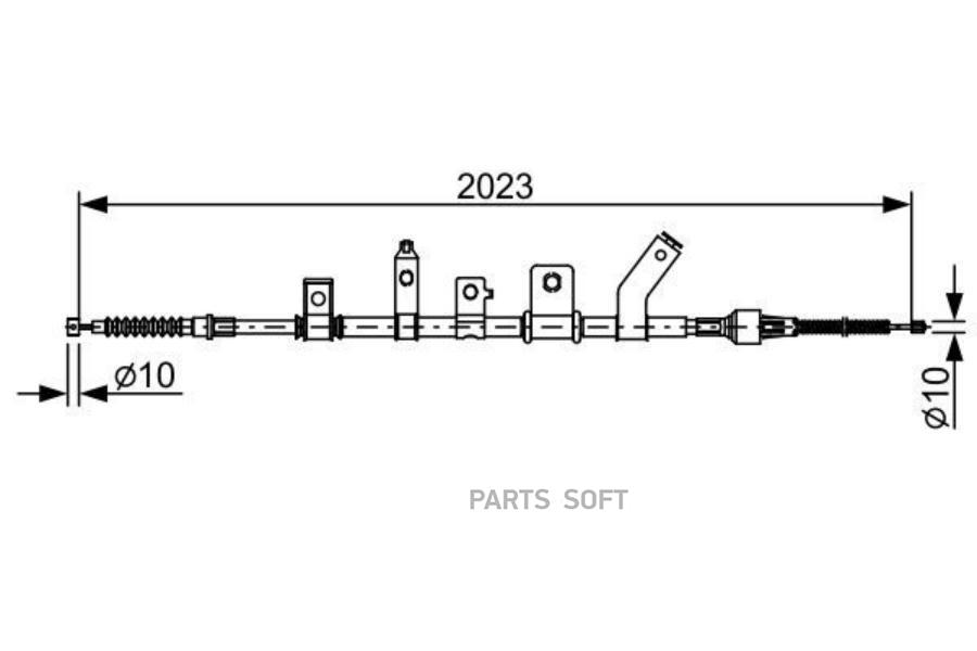 BOSCH Трос ручника BOSCH 1987482515