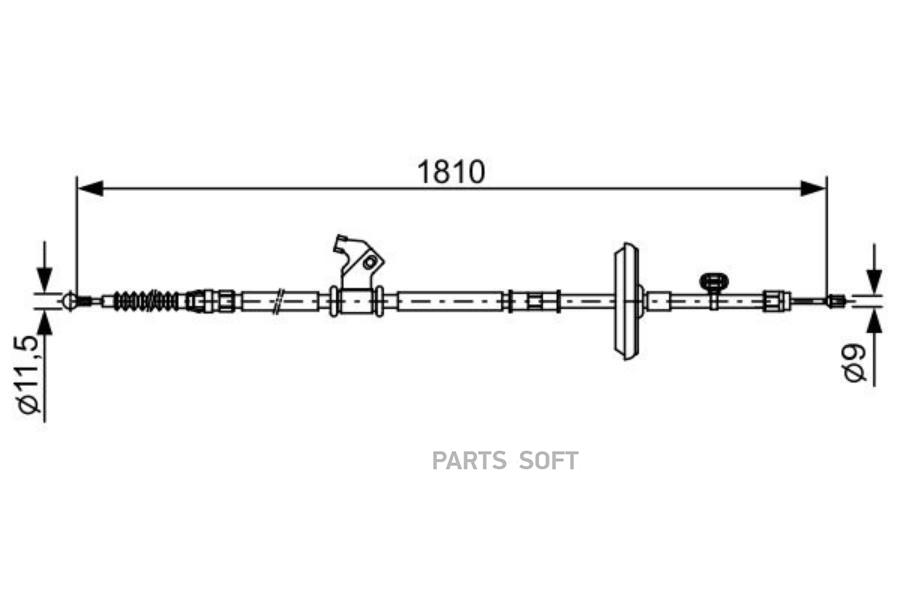 

BOSCH Трос ручника BOSCH 1987482507