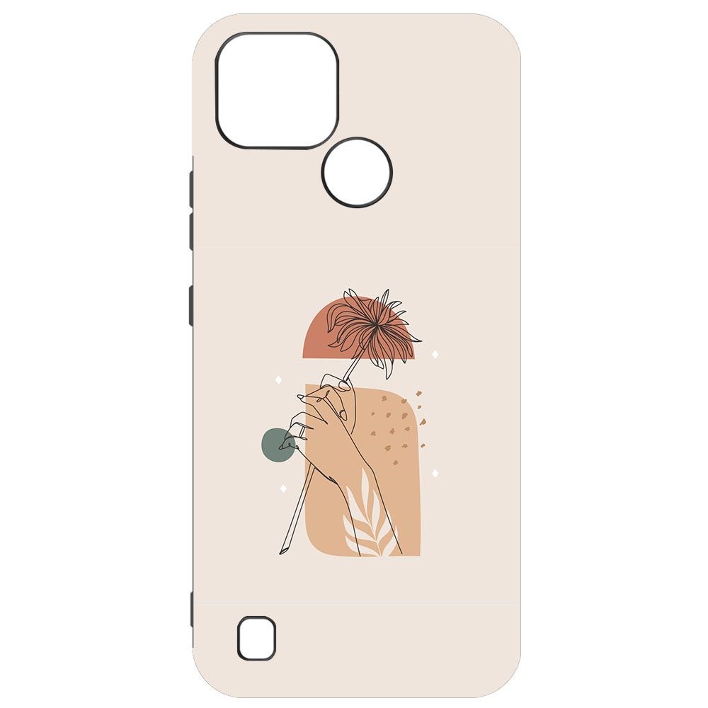 

Чехол-накладка Krutoff Soft Case Романтика для Realme C21 черный
