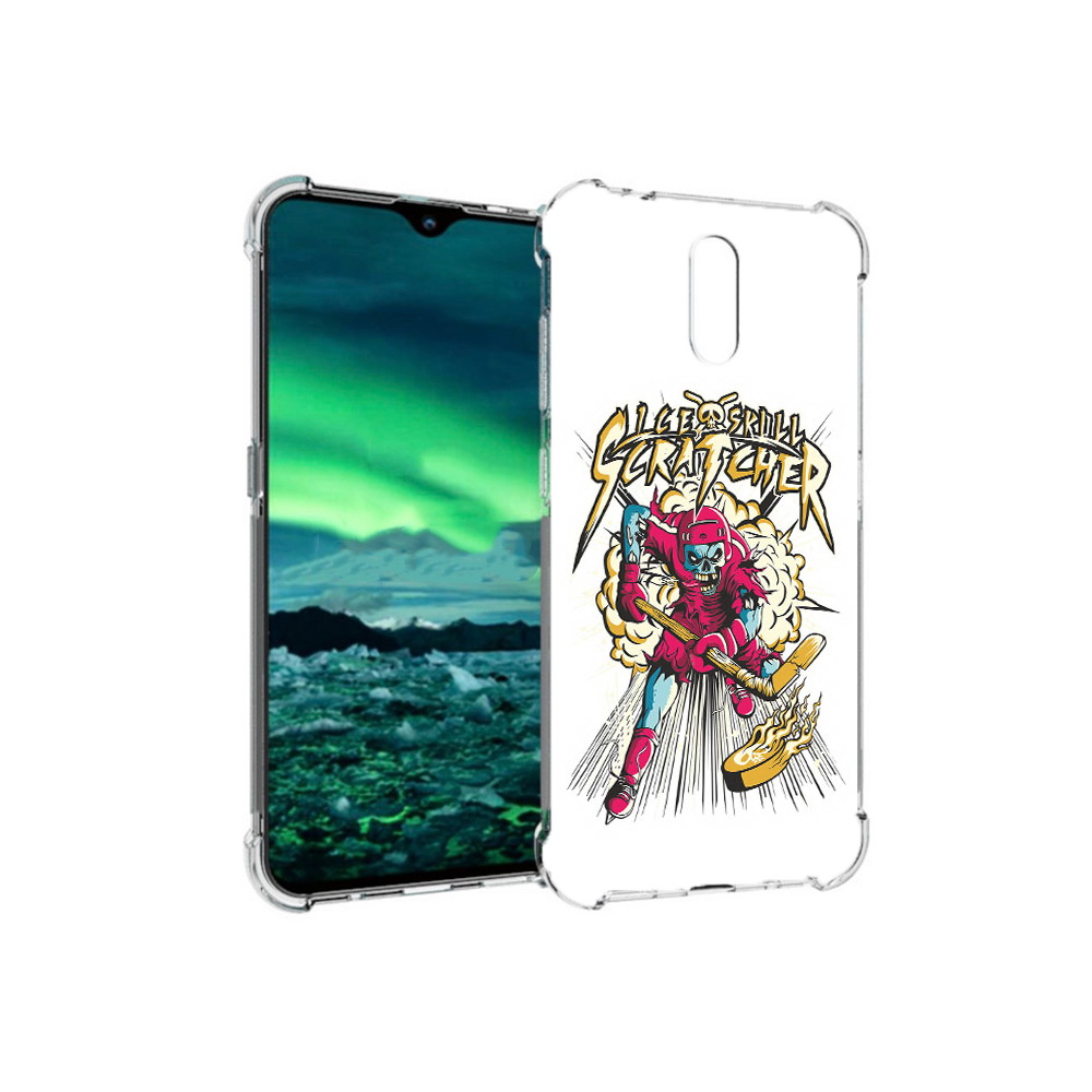 Чехол MyPads Tocco для Nokia 2.3 нарисованный скелет хоккеист (PT142254.97.514)