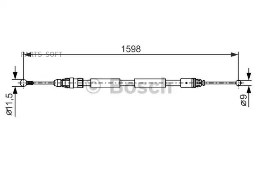 

BOSCH Трос ручника BOSCH 1987482388