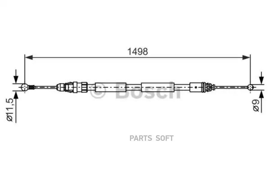 

BOSCH Трос ручника BOSCH 1987482387