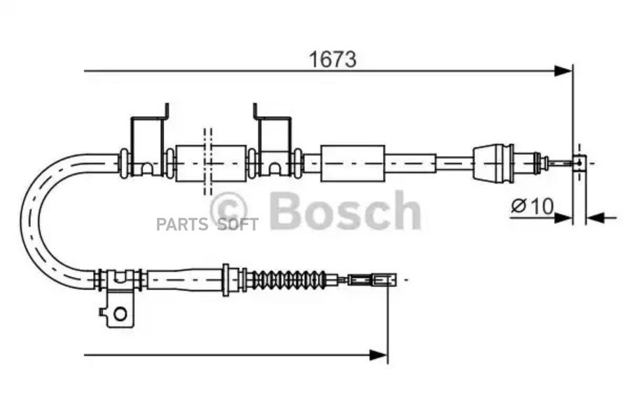 BOSCH Трос ручника BOSCH 1987482362