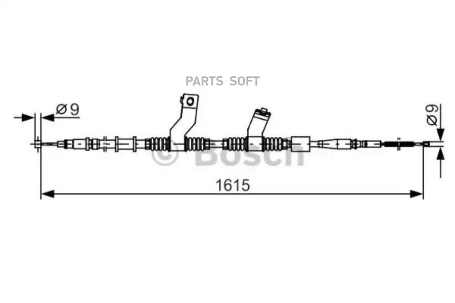 

BOSCH Трос ручника BOSCH 1987482353