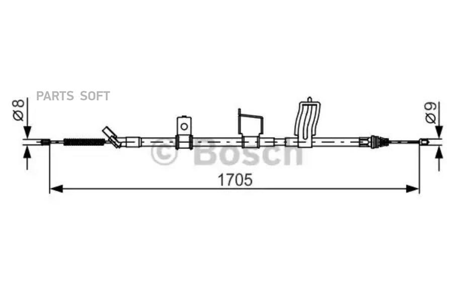 

BOSCH Трос ручника BOSCH 1987482339