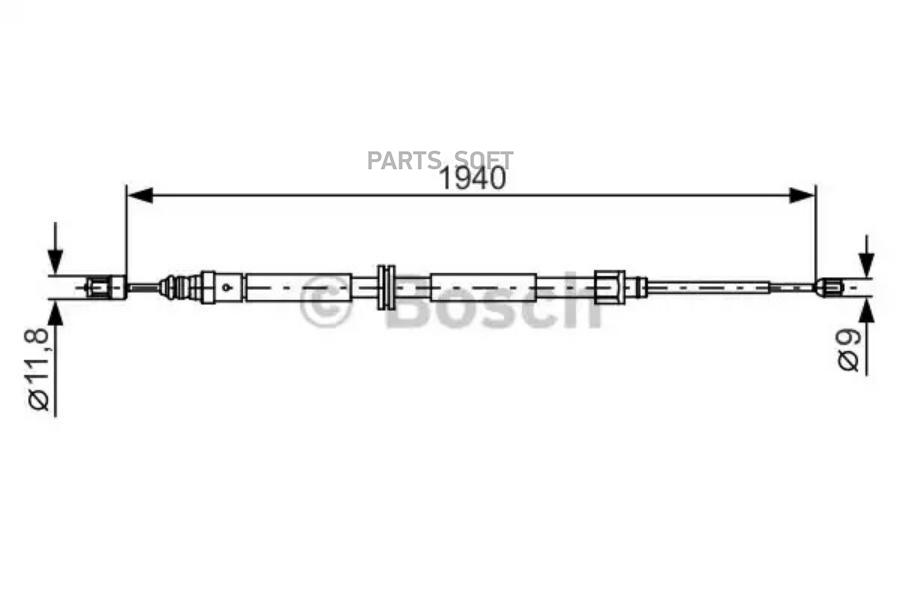 

BOSCH Трос ручника BOSCH 1987482325