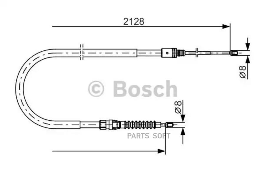 

BOSCH Трос ручника BOSCH 1987482324