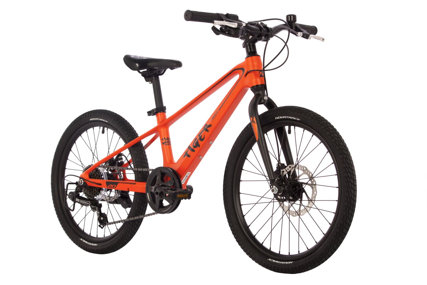 Велосипед NOVATRACK 20 TIGER магнезиевая рама оранжевый 2024