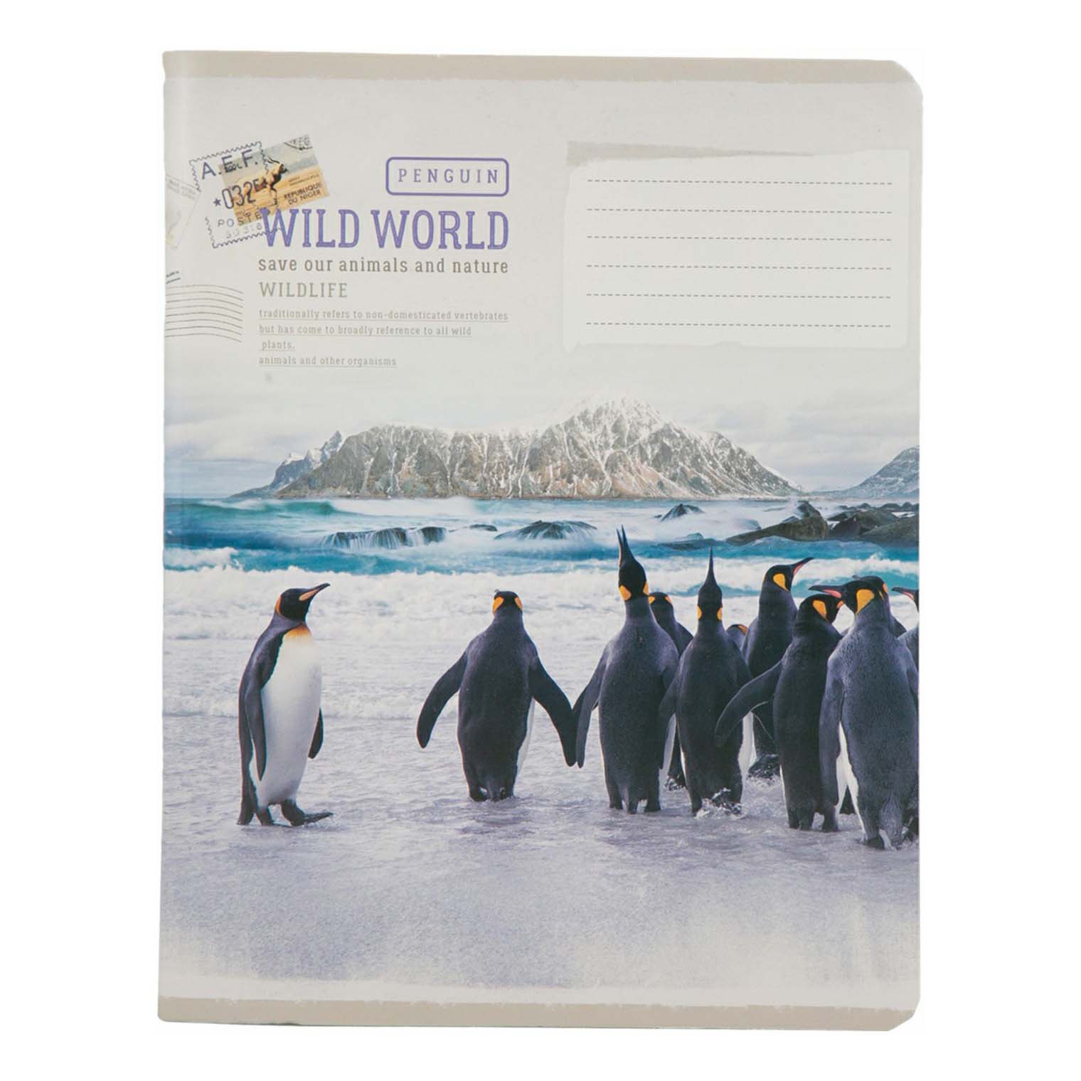 фото Тетрадь общая в клетку artspace wild world card животные, 96 л., 1 шт. спейс