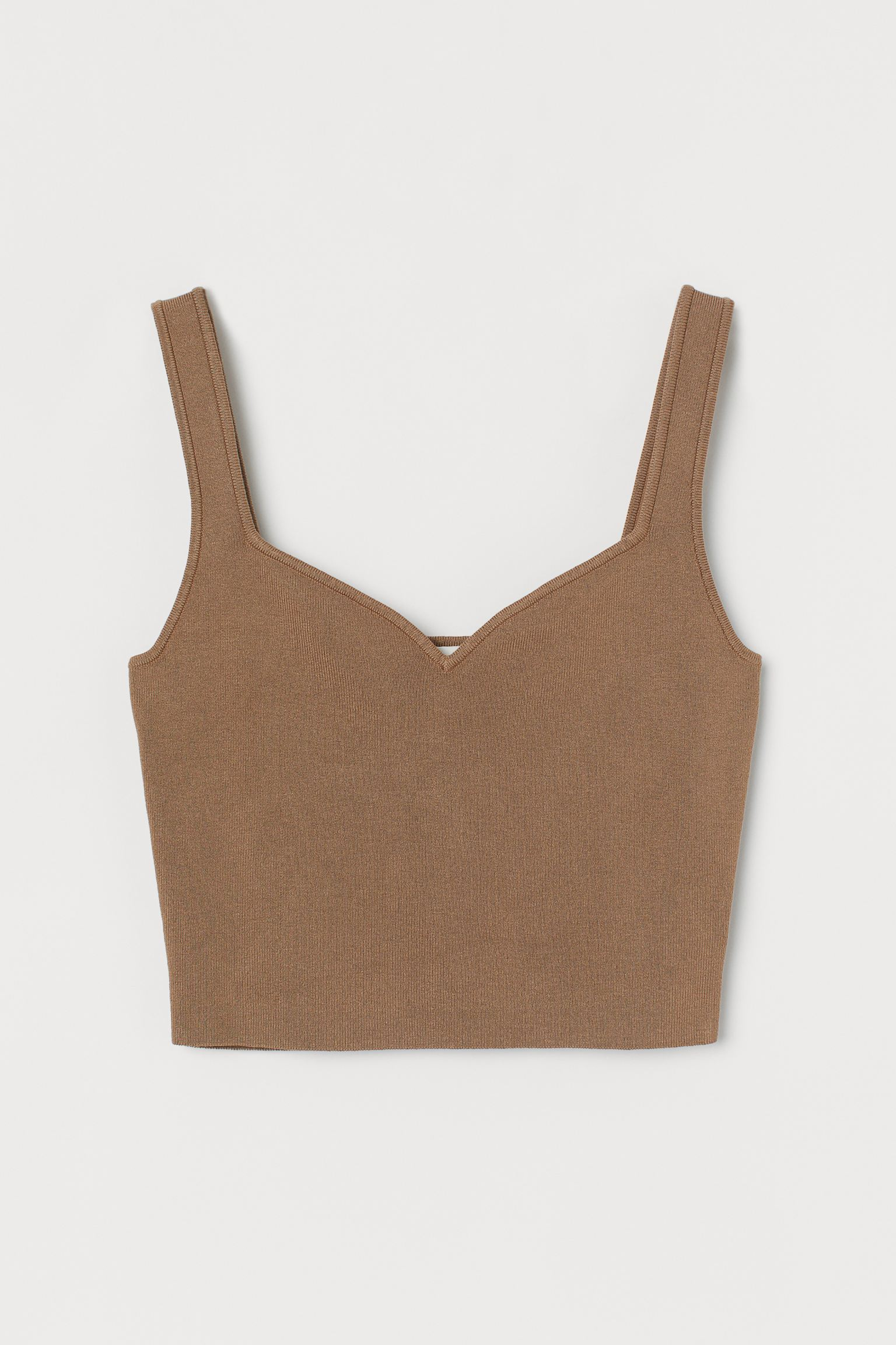 

Топ женский H&M 968173001 коричневый XL, 968173001