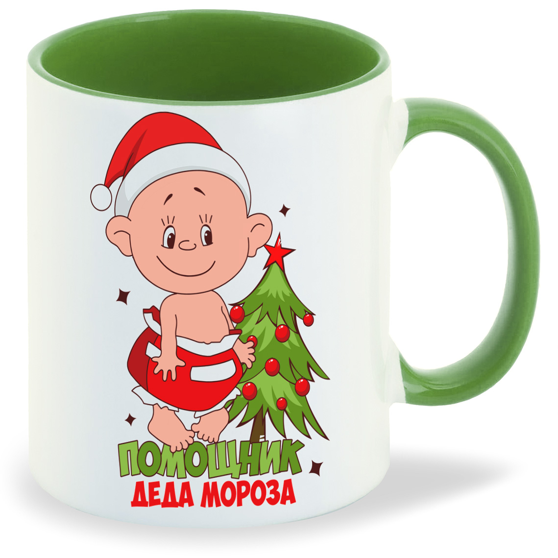 

Кружка CoolPodarok Помощник деда мороза новый год, Помощник деда мороза новый год