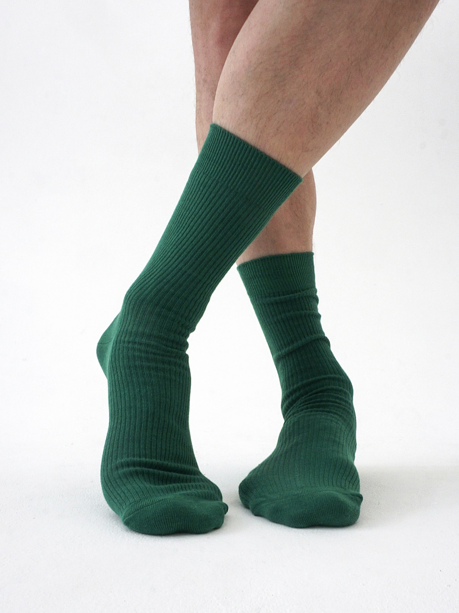 Комплект носков унисекс TENDEN MSC23/01 зеленых 41-44, 2 пары