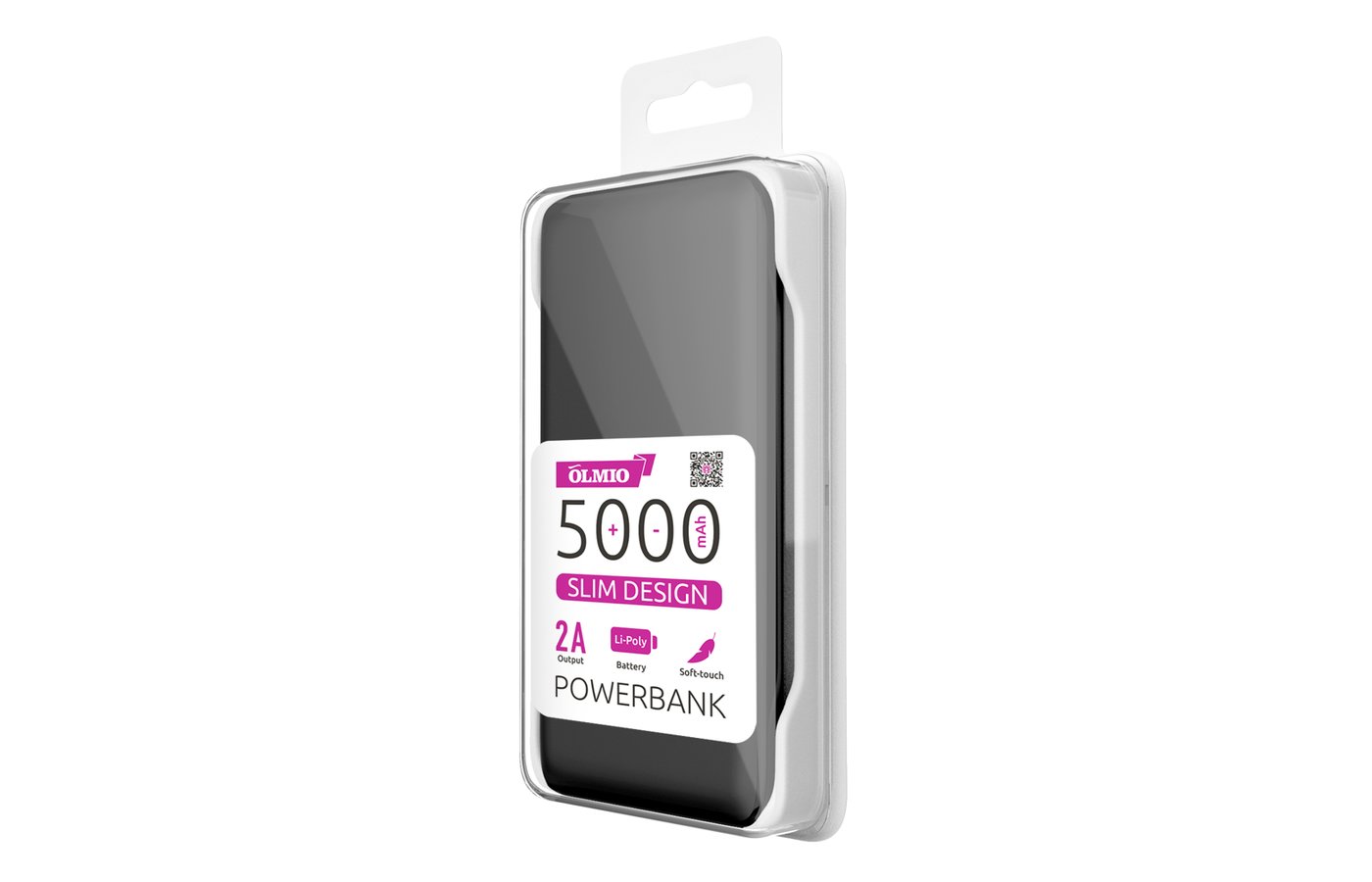 фото Внешний аккумулятор olmio mini-5 5000mah 1usb black