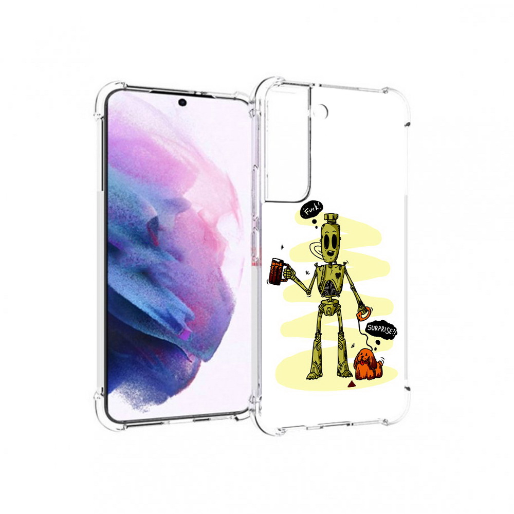 

Чехол MyPads Tocco для Samsung Galaxy S22 прикольный робот (PT194926.508.557), Прозрачный, Tocco